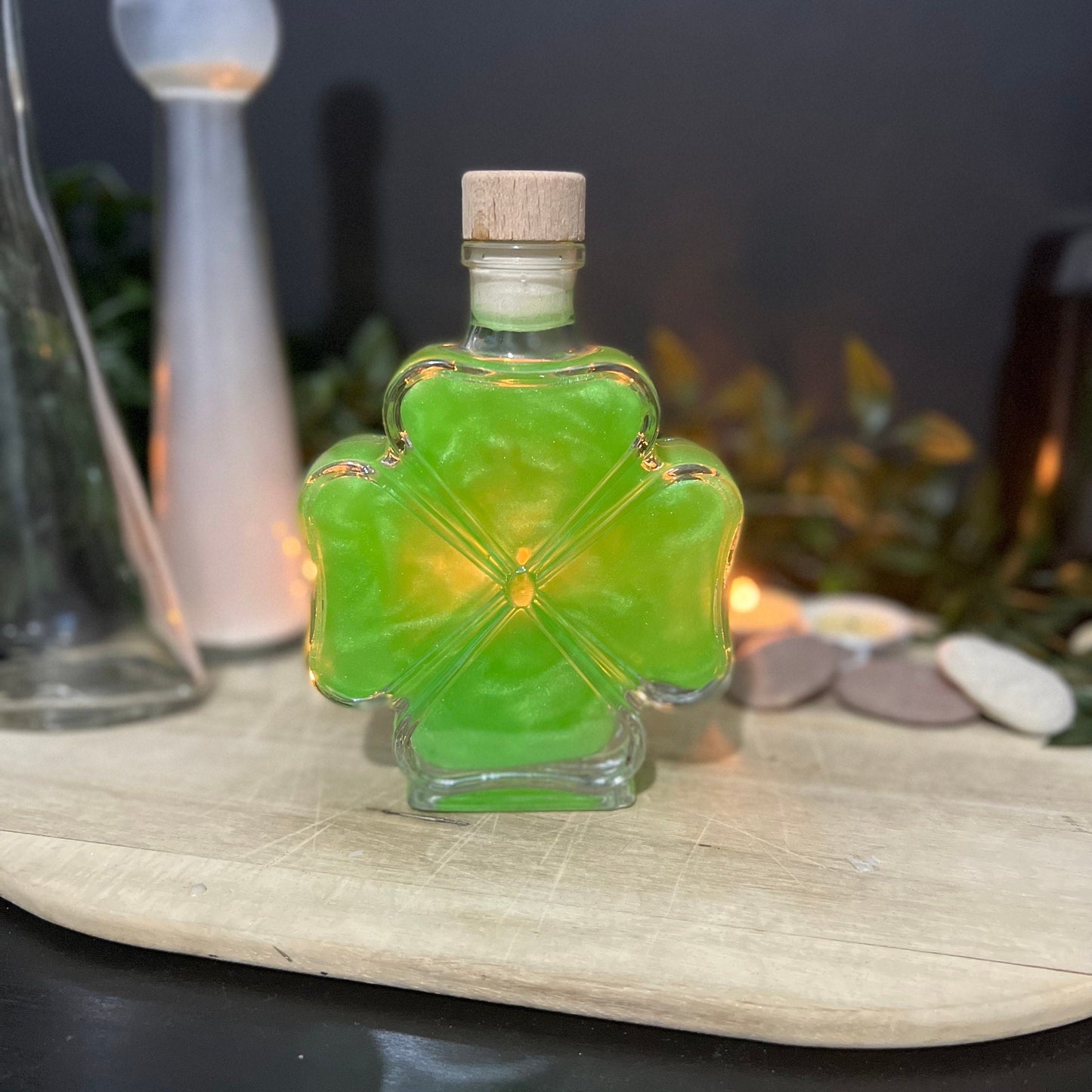 four leaf clover | Shamrock potion bottle